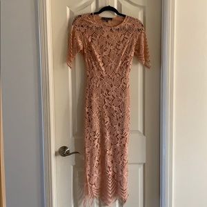 For Love and Lemons Pale Blush Lace Dress size XS
